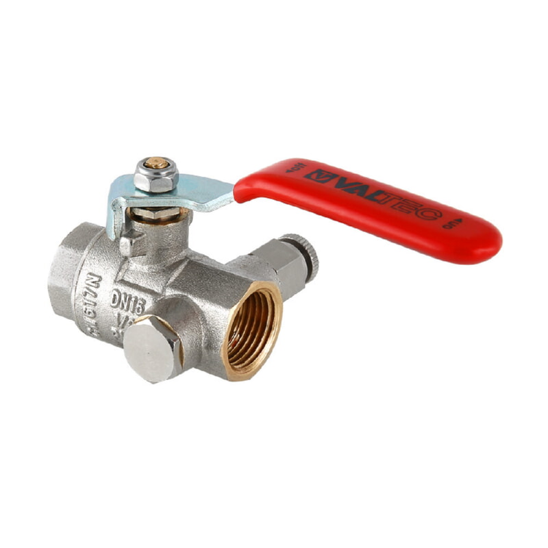 Valtec VT.245 Кран шаровой 3/4" с дренажом и воздухоотводчиком