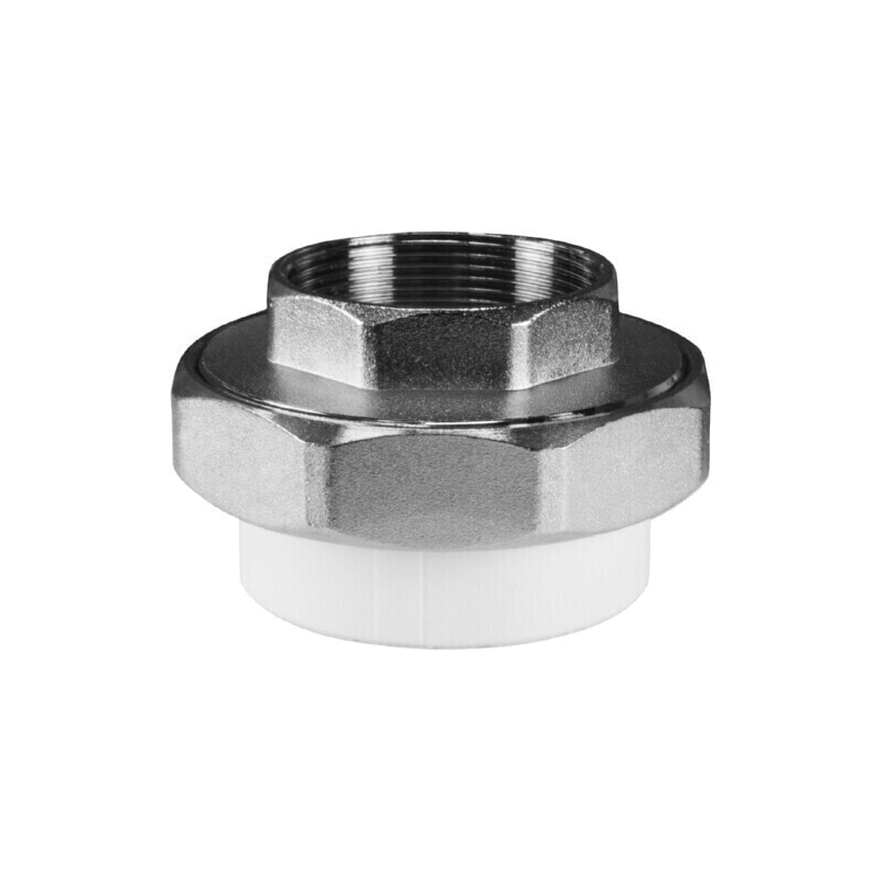 ValFex Муфта комб.разъём.(американка) ВР 20х1/2" ( уп 200/25 шт.) БЕЛАЯ