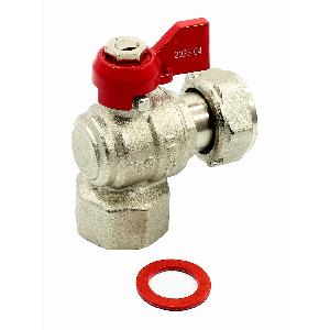 VALOGIN Кран шаровой с накидной гайкой угловой 3/4" ВР (107402) (14)