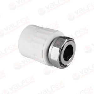 ValFex Муфта с накидной гайкой 20х3/4" ( уп 125/25 шт.) БЕЛАЯ