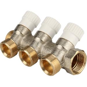 STOUT SMB 6851 343403 Коллектор распределительный 3/4", 3 отвода 3/4"ЕК