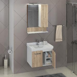 COMFORTY Тумба Рига 60  цвет: дуб сонома с раковиной COMFORTY 9335-60