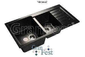 Gran Fest Мойка комп. Practic GF-P980КL c крылом 980*510 ЧЕРНЫЙ