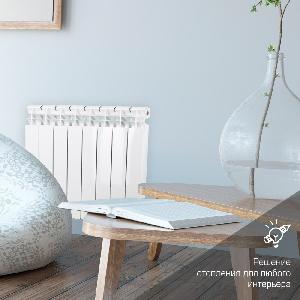 HOTRAD Радиатор биметаллический  HOTRAD Style БМ 500/100  8 секций (158,5Вт Секция/1268 Прибор) (уценен)