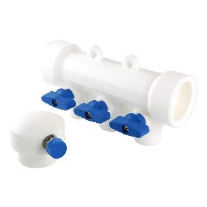 Valtec Коллектор 4 выхода с отсечными кранами PP-R VT.780